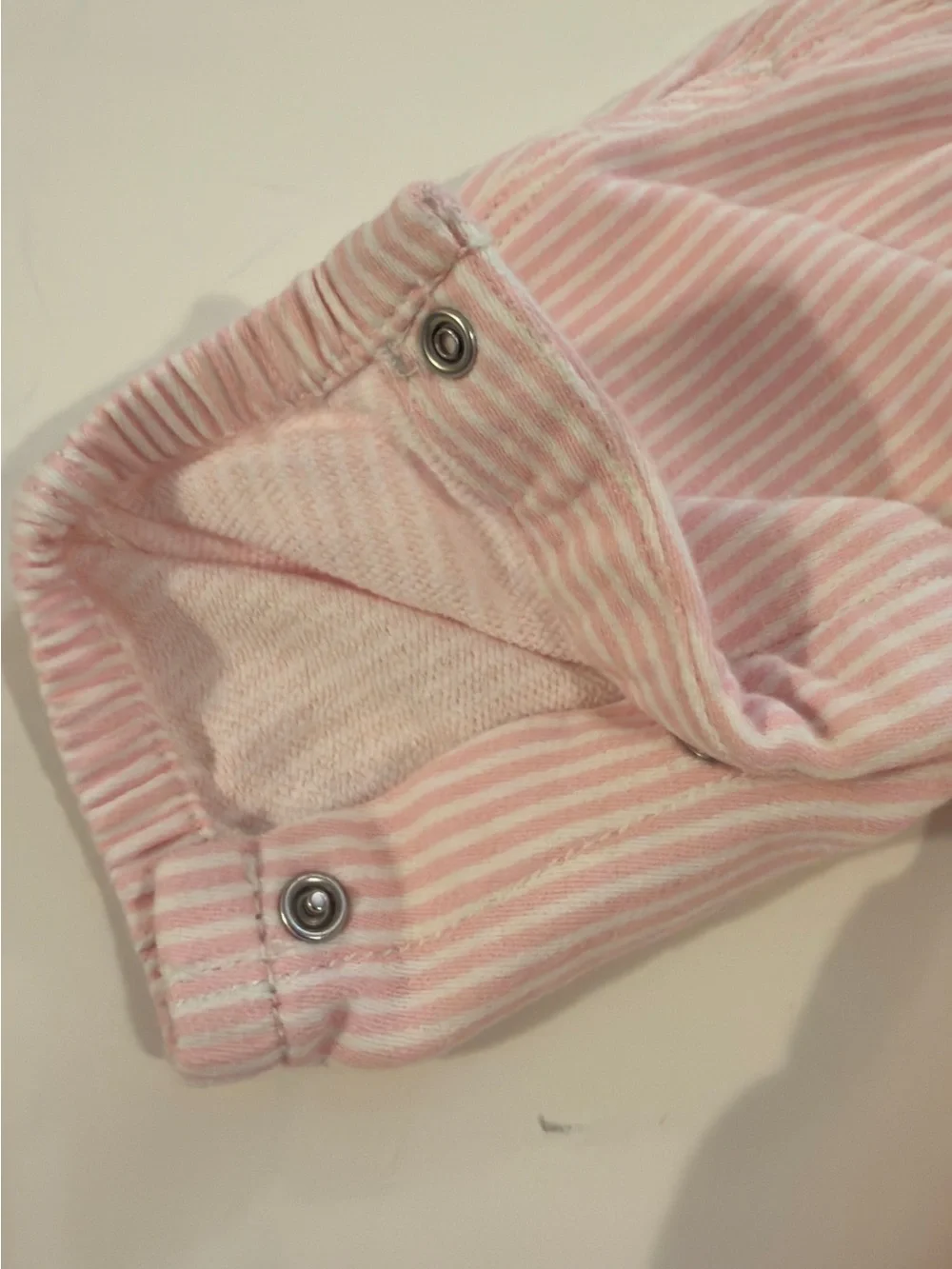 OshKosh B'gosh Pink Striped Overalls with Sparkly Silver Belt